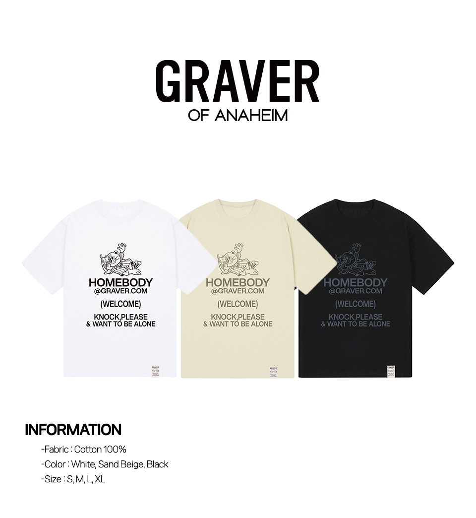【GRAVER】FRIDAY 半袖T 3COLOR セール】 フロスト加工プリントTシャツ （Tシャツ