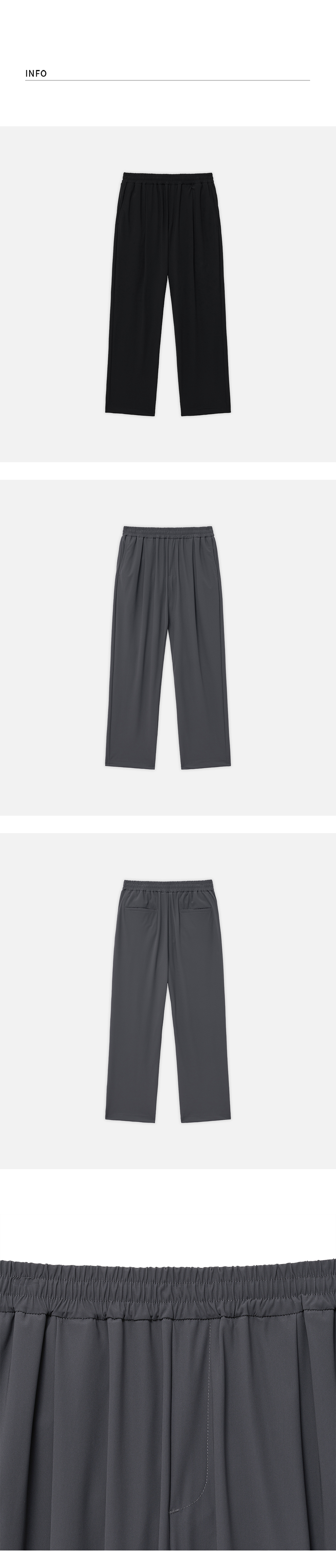 [DRAW FIT] COOLING RELAXED WIDE BANDING PANTS 3色★パンツ draw-fit