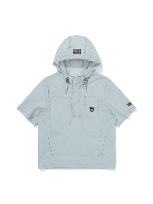 Stitch Hoodie Anorak Dark Mint