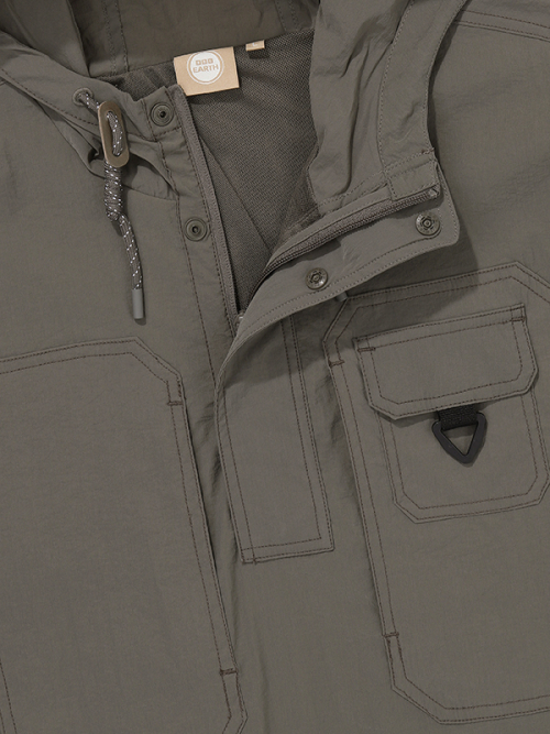 Stitch Hoodie Anorak Dark Grey