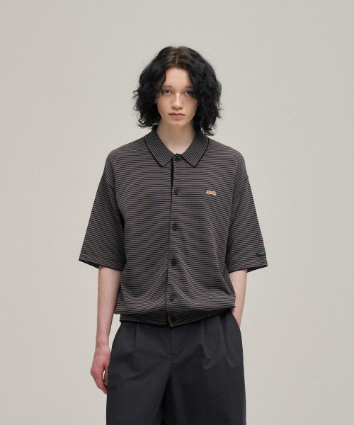 Soutien воротник Вязка cardigan (Narrow-Полоса)