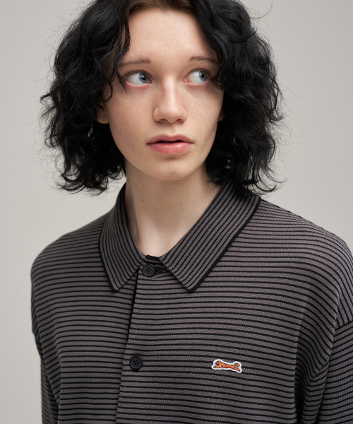Soutien воротник Вязка cardigan (Narrow-Полоса)
