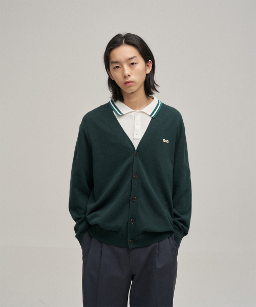 Классический V-воротник cardigan (Forest)