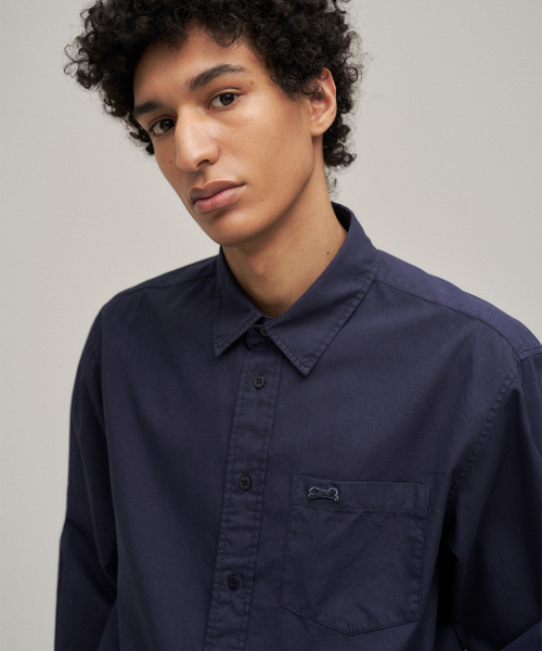 Oxford Overdyed Shirt (Indigo)