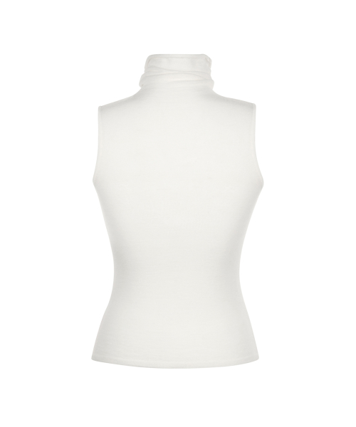 BASIC TURTLENECK SLEVELESS Вязка Слоновая кость