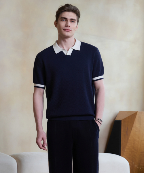 (M) Поло-трикотаж Orea в елочку, 3 colors