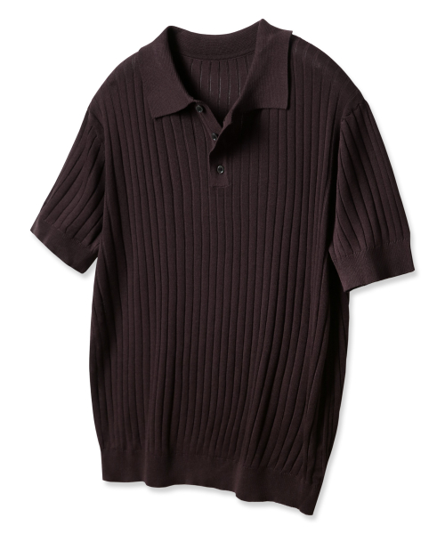 Трикотажное поло в вертикальный рубчик DLX2914 (3 COLOR)