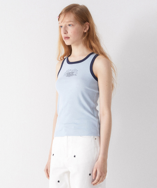 DAISY X MARITHE RINGER SLEEVELESS Светлый Синий
