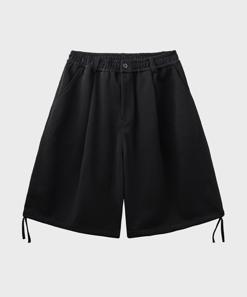 Свободные шорты-бермуды на завязках [Black]