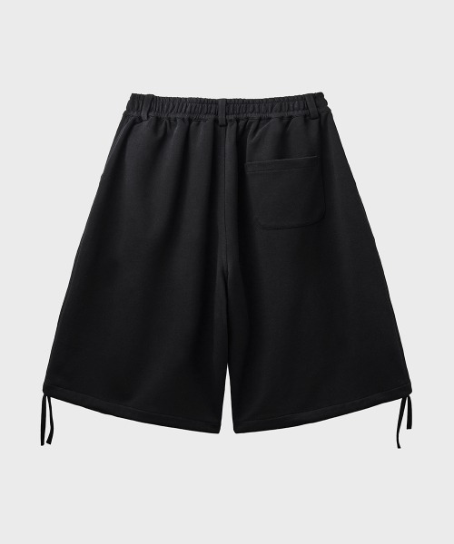 Свободные шорты-бермуды на завязках [Black]
