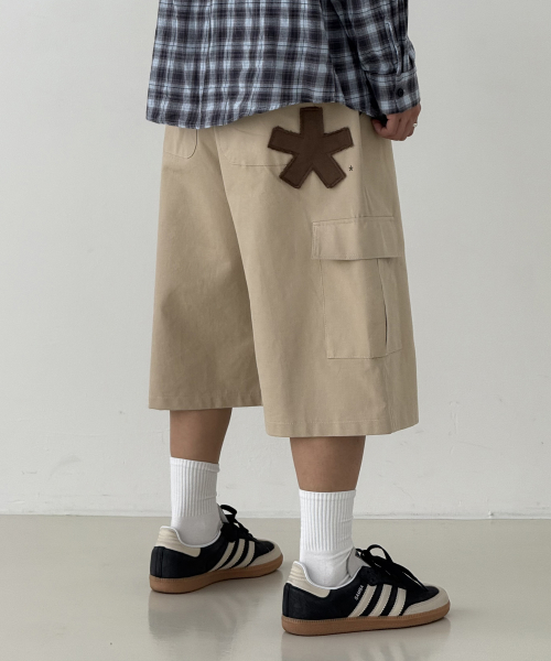 Canvas Asterisk Patch Bermuda брюки Beige 0369