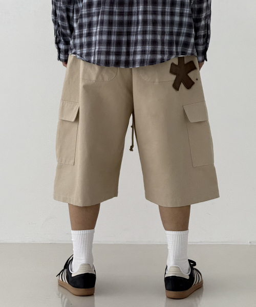 Canvas Asterisk Patch Bermuda брюки Beige 0369