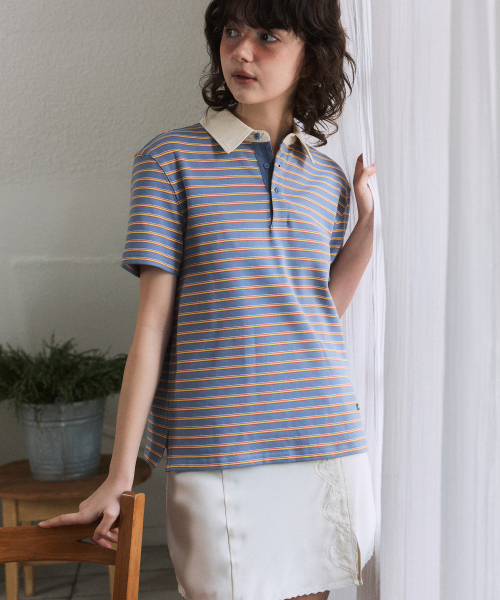 Полоса Polo Tee (Светлый Синий)