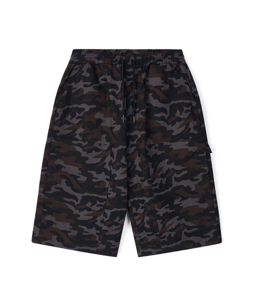 Шорты-карпентеры бермуды камуфляж Dark Camo