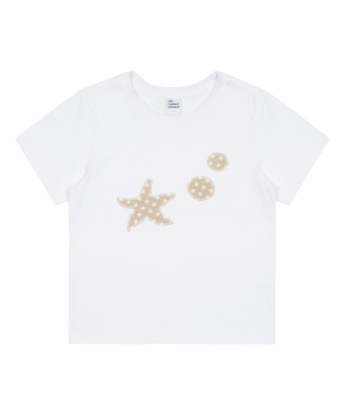 (w) TCM starfish dot patch T (white)