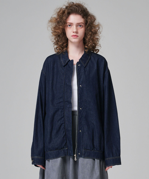 Джинсовая куртка-полупальто 9403 (Dark Indigo)