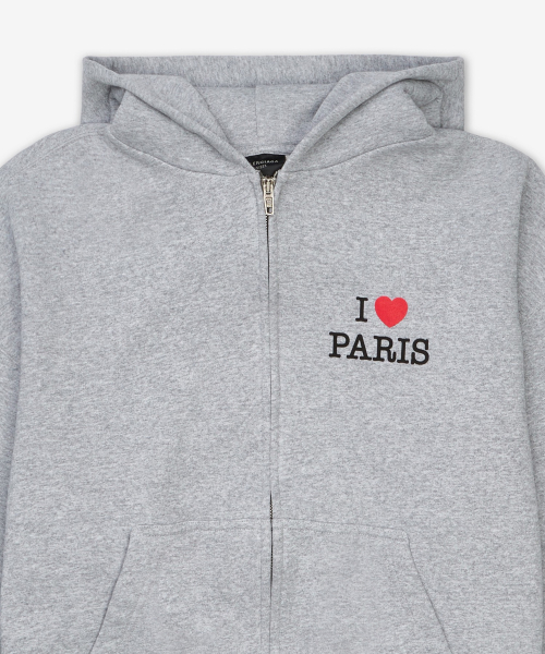 I Love Paris Regular Fit зип-худи Heather Grey 803264TSVI51300