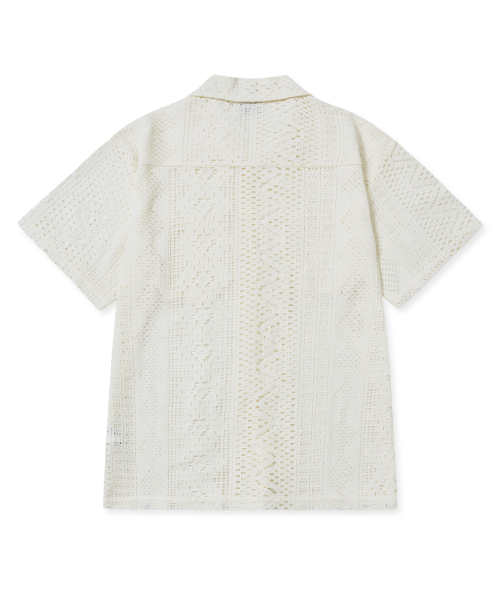 CROCHET Открытый воротник SHIRTS - Слоновая кость