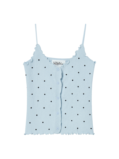 Комплект из топа и кардигана в горошек (Light Blue)