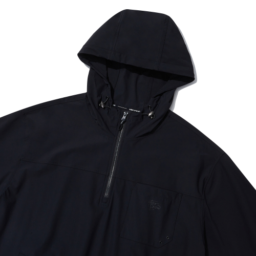 Охлаждающий анорак с капюшоном из трикотажа, Black ITZ2UJ35ABK