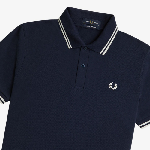 Поло Fred Perry Twin Tip - Dark Carbon/Ecru AFPM2510012-Y88