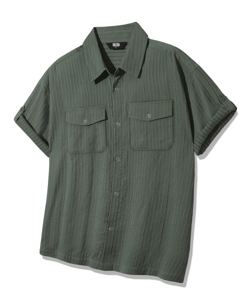 CITYBOY BOAT LINEN OVERSIZED SHORT SLEEVE SHIRT_NAVY thumbnail 3