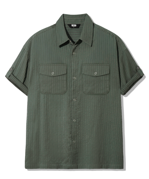 CITYBOY BOAT LINEN OVERSIZED SHORT SLEEVE SHIRT_NAVY thumbnail 4