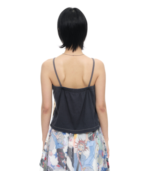 YB x Oliwa Star графика Shirred Back Cami_cream