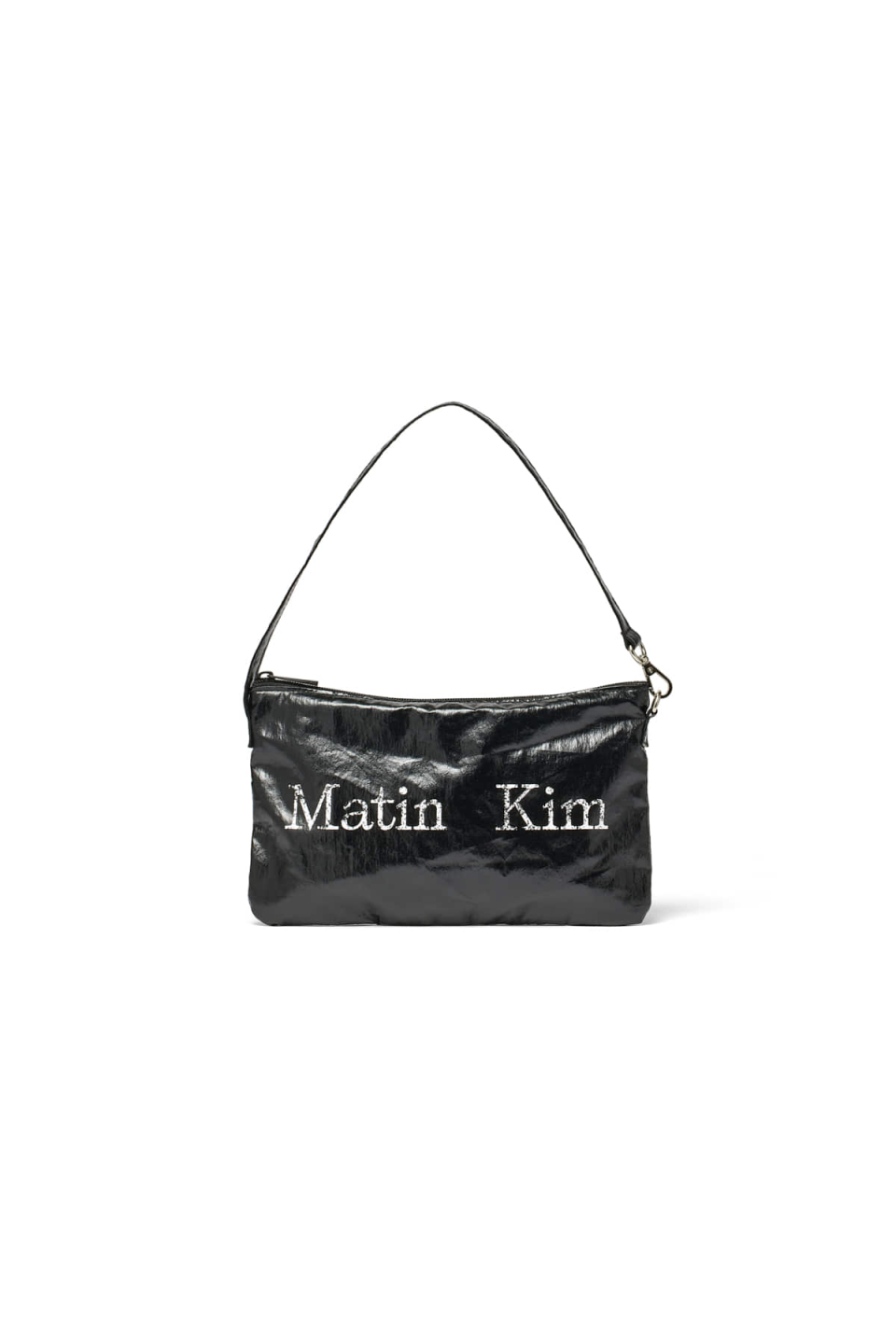 MUSINSA公式 | MATIN KIM MATIN CRACKED LOGO GLOSSY ECOBAG IN
