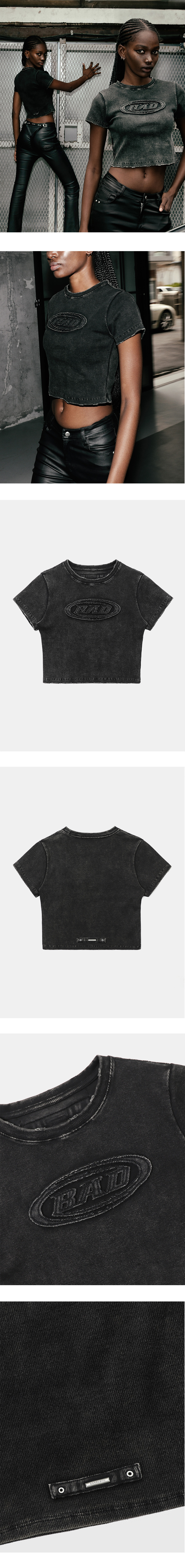 MUSINSA | BADBLOOD Squad 1/2 Muscle Tee - Black