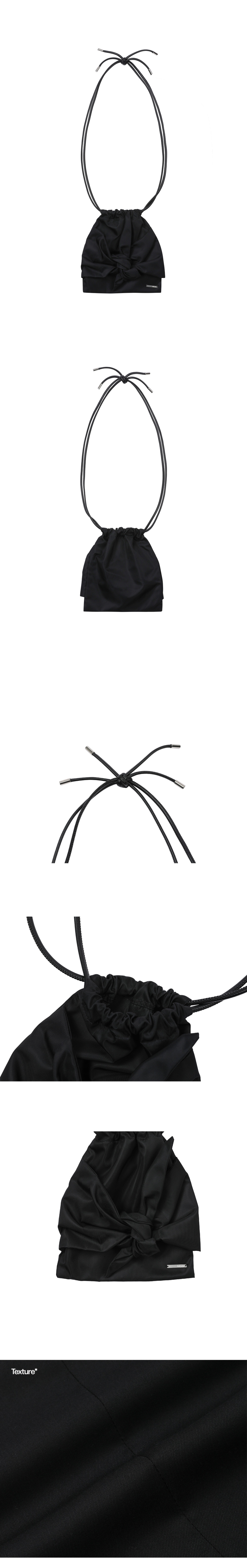 【Miseki SEOUL】25ss Tie-up drawstring bag MUSINSA | MISEKI SEOUL Tie-up mini drawstring bag BLACK