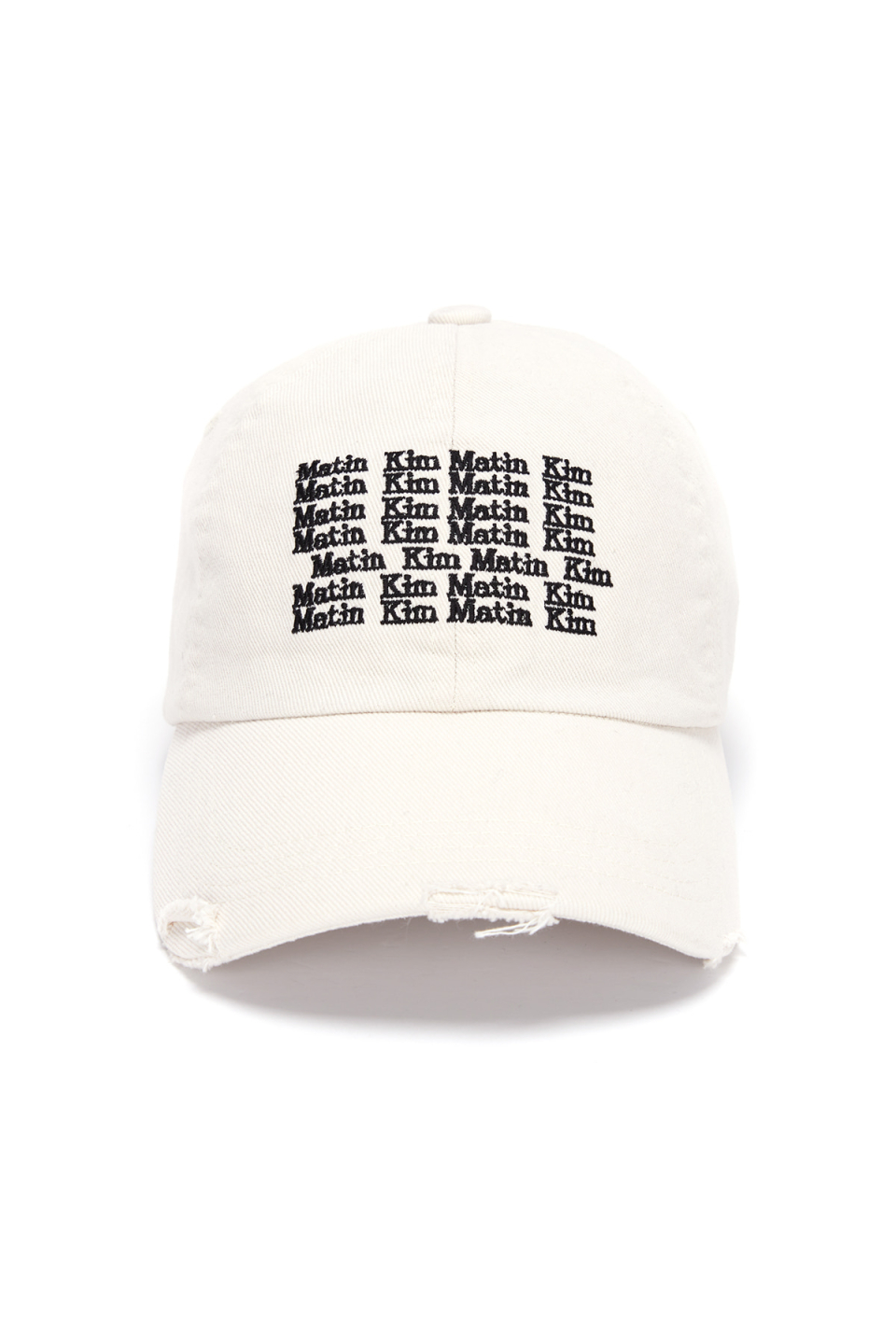 MUSINSA公式 | MATIN KIM LETTERING WASHED BALL CAP IN IVORY