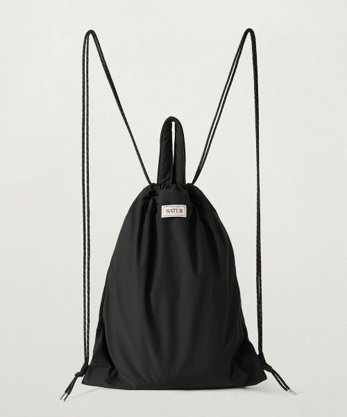 однотонный Draw String Bag черный