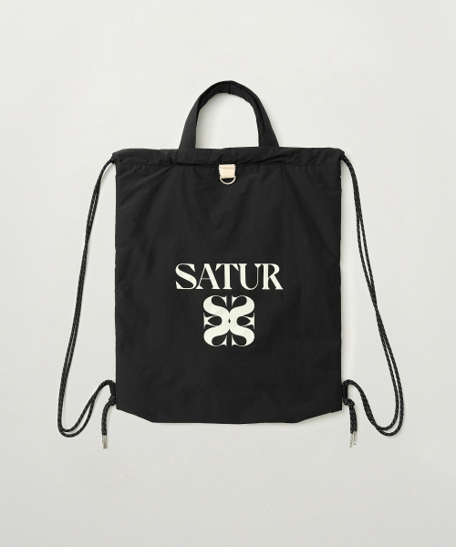 однотонный Draw String Bag черный