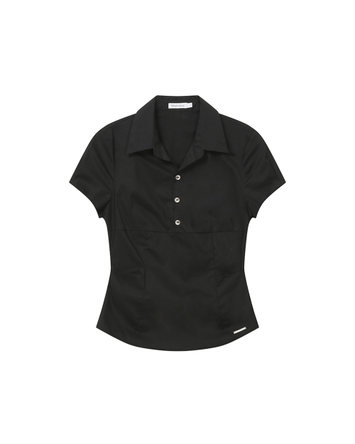облегающий cap sleeves shirts черный