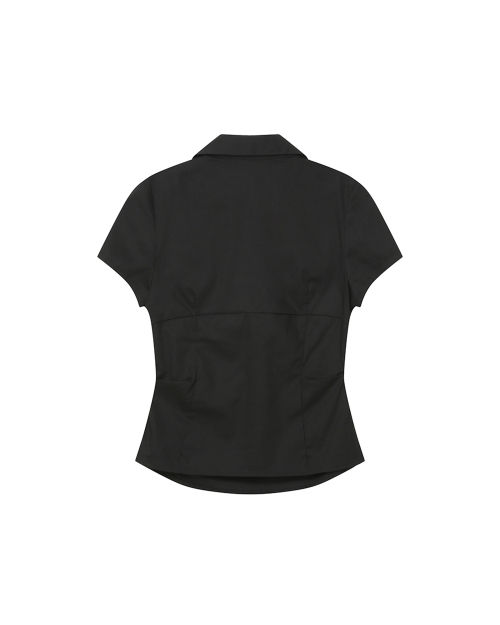 облегающий cap sleeves shirts черный