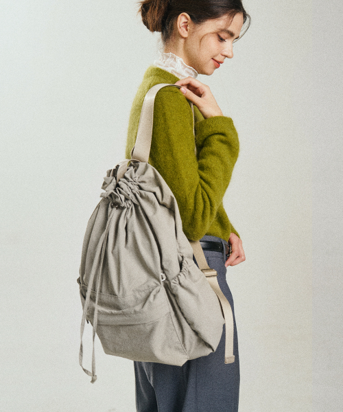 TRM Recycle нейлон Draw String Backpack T33W GREY