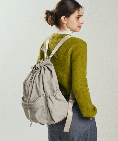 TRM Recycle нейлон Draw String Backpack T33W GREY
