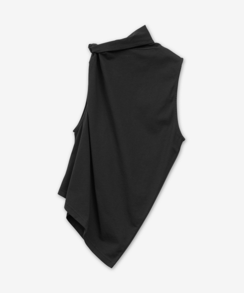 Майка со скрученными бретелями Black / 125JDE125JS01079999