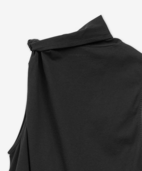 Майка со скрученными бретелями Black / 125JDE125JS01079999