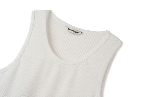 Облегающая майка в рубчик Off White