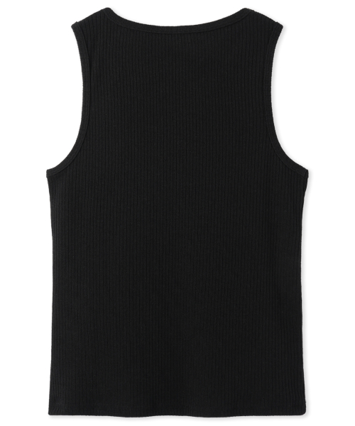 Облегающая майка в рубчик Black
