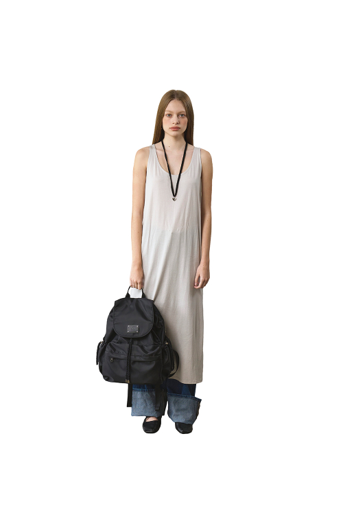 Fluffy String Backpack (recycle нейлон black)