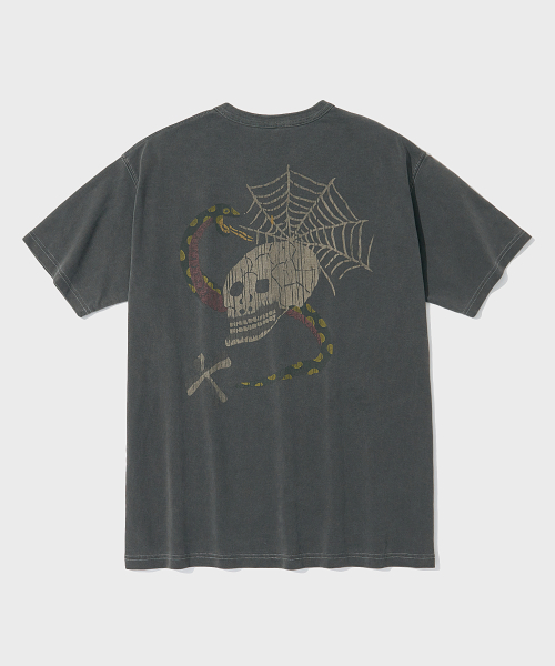 MIL SERIES TEE(SKULL&SNAKE)_PIGMENT CHARCOAL