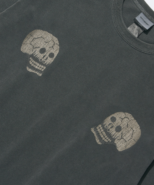MIL SERIES TEE(SKULL&SNAKE)_PIGMENT CHARCOAL
