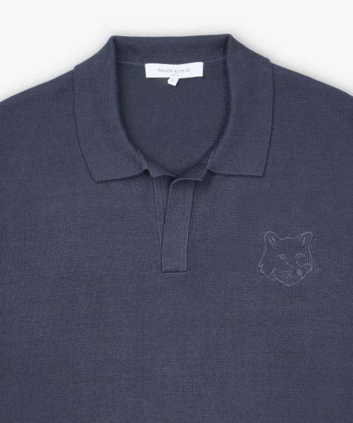 Поло с патчем Fox Head - Slate Grey / OM00205KT11350076