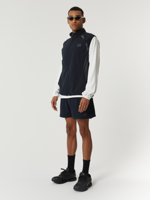 AIR THROUGH 2WAY ZIP легкий VEST-NAVY