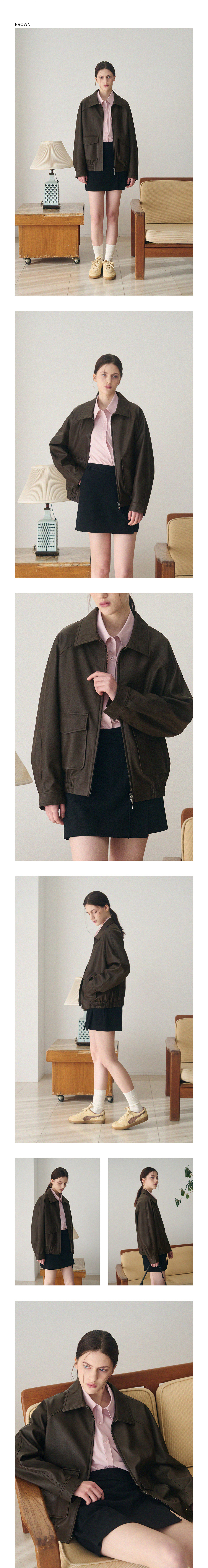 MUSINSA | DRAWFIT WOMEN List Overfit Suede Blue Jacket [CAMEL]