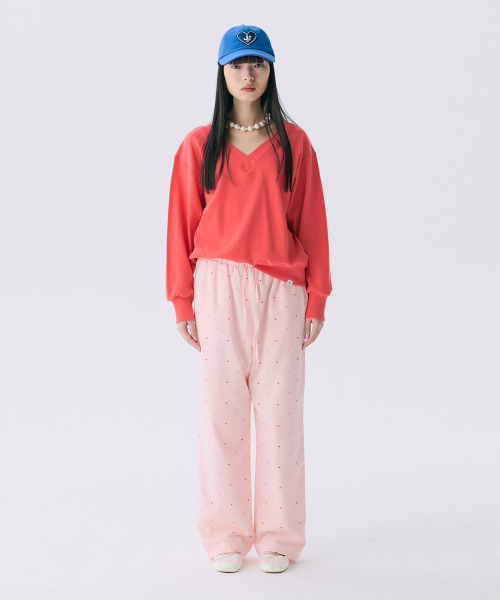 Брюки VOL12.Heart Long pants_Light Pink