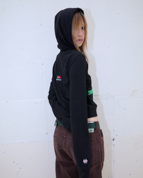 W ATM GIRL ZIP HOODIE(BLACK)